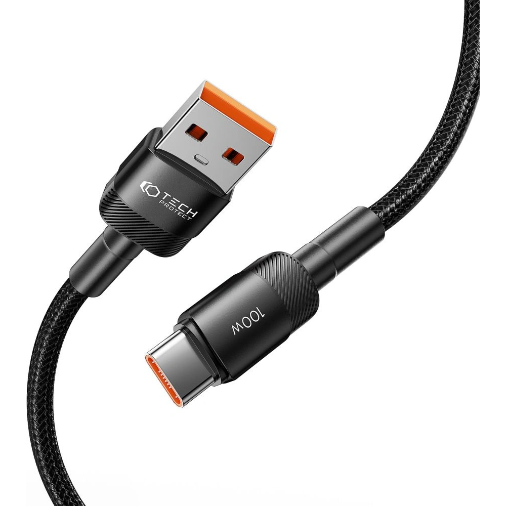 Hurtownia GSM - Cablul Tech-Protect Ultraboost Evo USB-A / USB-C 100W 5A 25cm Negru - THP2602 - {ean13} - Hurt