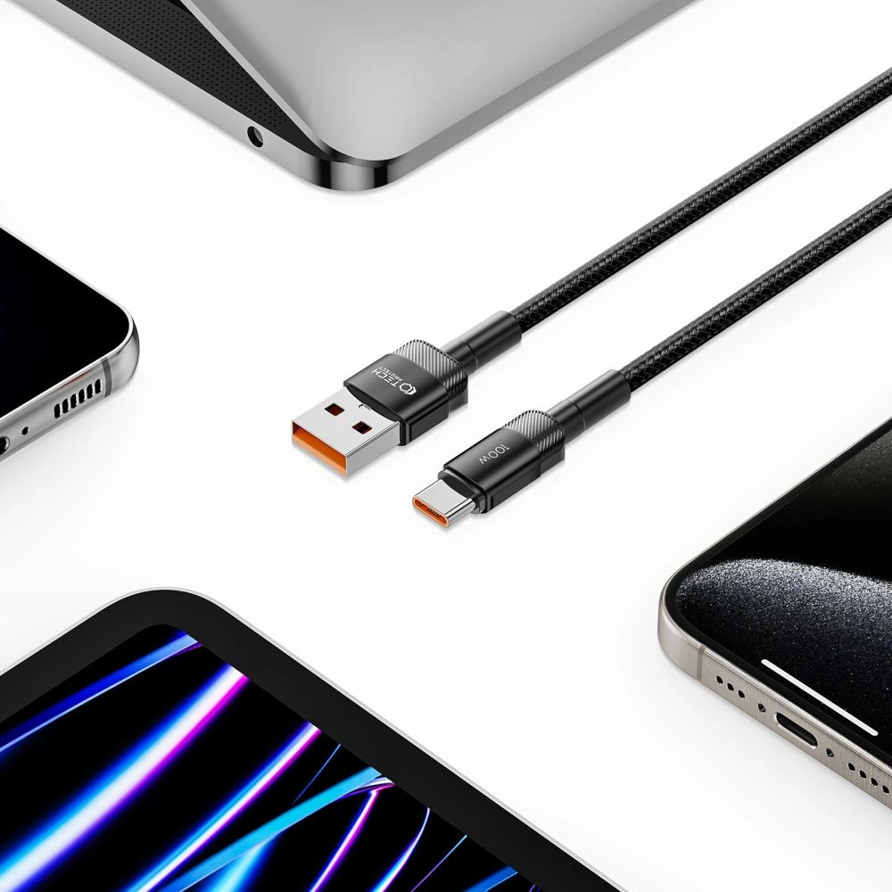 Hurtownia GSM - Cablul Tech-Protect Ultraboost Evo USB-A / USB-C 100W 5A 25cm Negru - THP2602 - {ean13} - Hurt