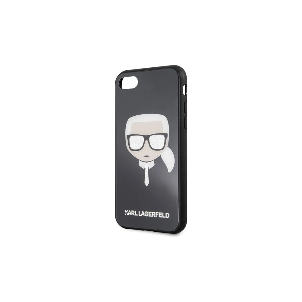 Hurtownia GSM - Karl Lagerfeld KLHCI8DLHBK Apple iPhone SE 2022/SE 2020/8/7 czarny/black Iconic Glitter Karl`s Head - KLD067BLK - {ean13} - Hurt