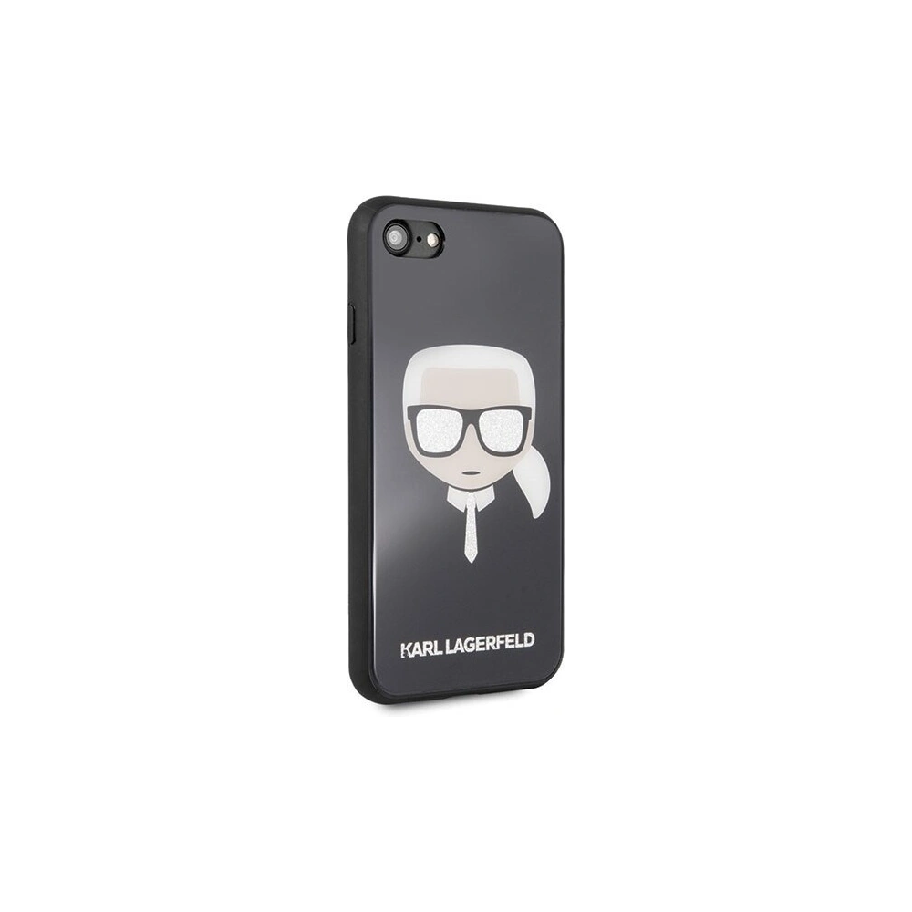 Hurtownia GSM - Karl Lagerfeld KLHCI8DLHBK Apple iPhone SE 2022/SE 2020/8/7 czarny/black Iconic Glitter Karl`s Head - KLD067BLK - {ean13} - Hurt