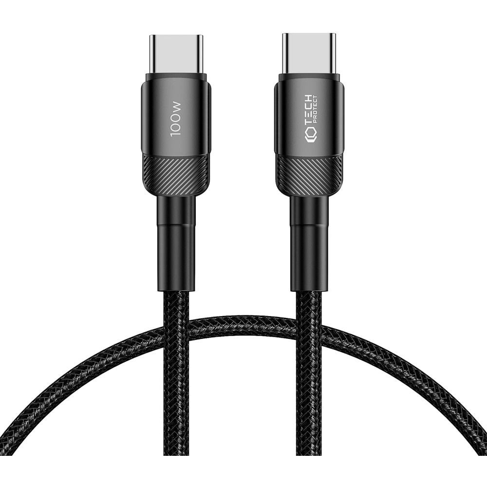 Hurtownia GSM - Kábel Tech-Protect Ultraboost Evo USB-C / USB-C PD 100W 5A 50cm Fekete - THP2609 - {ean13} - Hurt