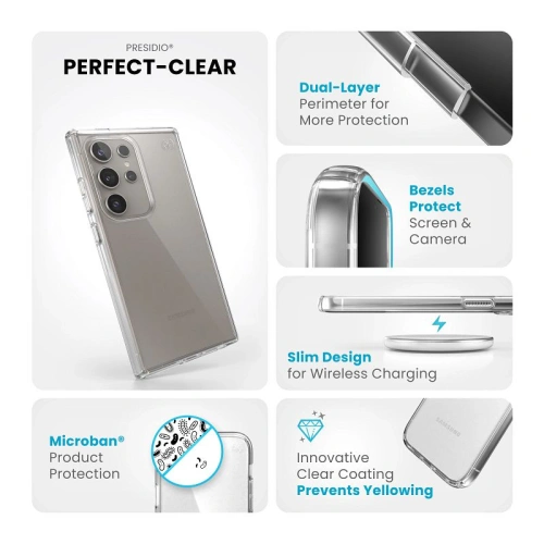 Etui Speck Presidio Perfect-Clear Samsung Galaxy S24 Ultra clear/clear