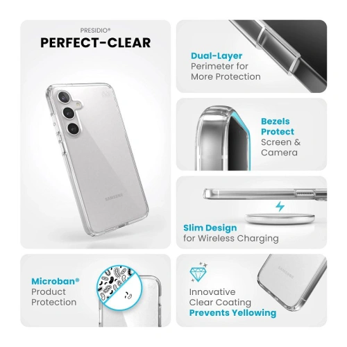 Etui Speck Presidio Perfect-Clear Samsung Galaxy S24+ Plus clear/clear