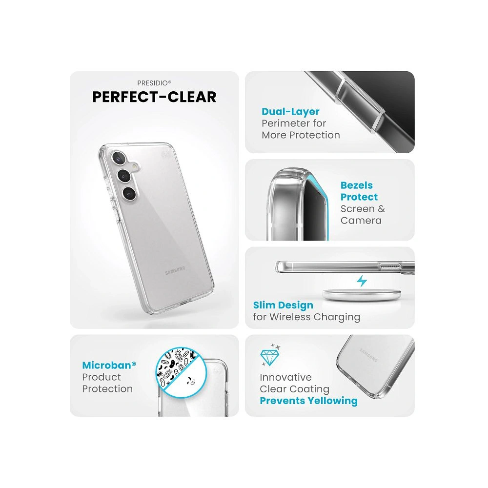Hurtownia GSM - Etui Speck Presidio Perfect-Clear Samsung Galaxy S24+ Plus čiré/čiré - SPK589 - {ean13} - Hurt