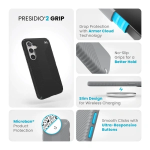 Etui Speck Presidio2 Grip Samsung Galaxy S24 black/slate grey/white