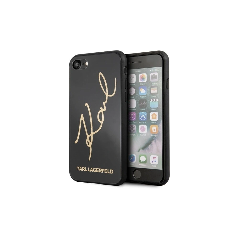 Hurtownia GSM - Karl Lagerfeld KLHCI8DLKSBK Apple iPhone SE 2022/SE 2020/8/7 czarny/black hard case Signature Glitter - KLD069BLK - {ean13} - Hurt
