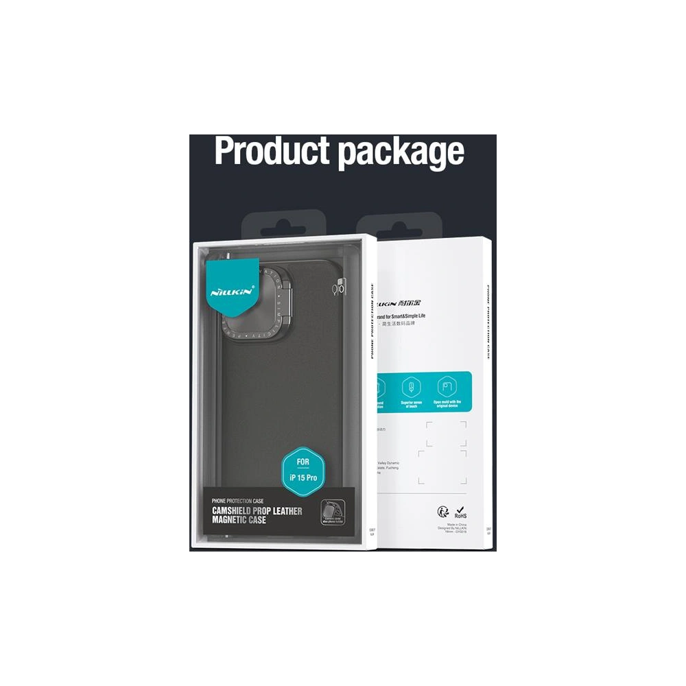 Wholesale Nillkin CamShield Prop Leather Magnetic Apple iPhone 15 Pro black - NLK1458 - {ean13} - Hurt