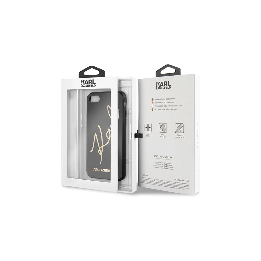 Hurtownia GSM - Karl Lagerfeld KLHCI8DLKSBK Apple iPhone SE 2022/SE 2020/8/7 czarny/black hard case Signature Glitter - KLD069BLK - {ean13} - Hurt