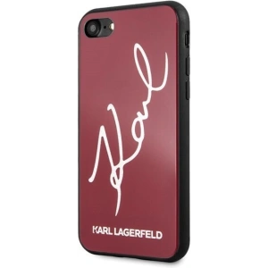 Wholesale Karl Lagerfeld KLHCI8DLKSRE Apple iPhone SE 2022/SE 2020/8/7 red hard case Signature Glitter - KLD070RED - {ean13} - Hurt