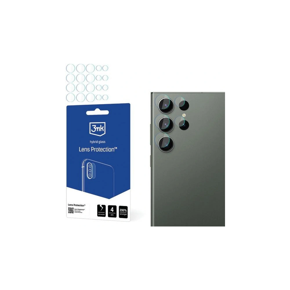 Hurtownia GSM - Szkło hybrydowe na obiektyw aparatu 3MK Lens Protect Samsung Galaxy S24 Ultra [4 PACK] - 3MK5629 - {ean13} - Hurt
