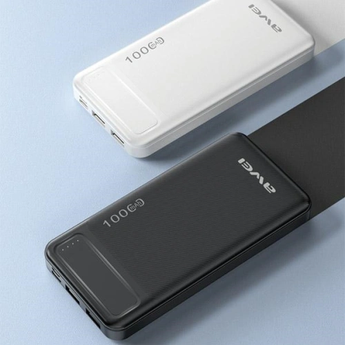 Powerbank AWEI P5K 2xUSB-A, 2xUSB-C 10000mAh 2.1A czarny/black
