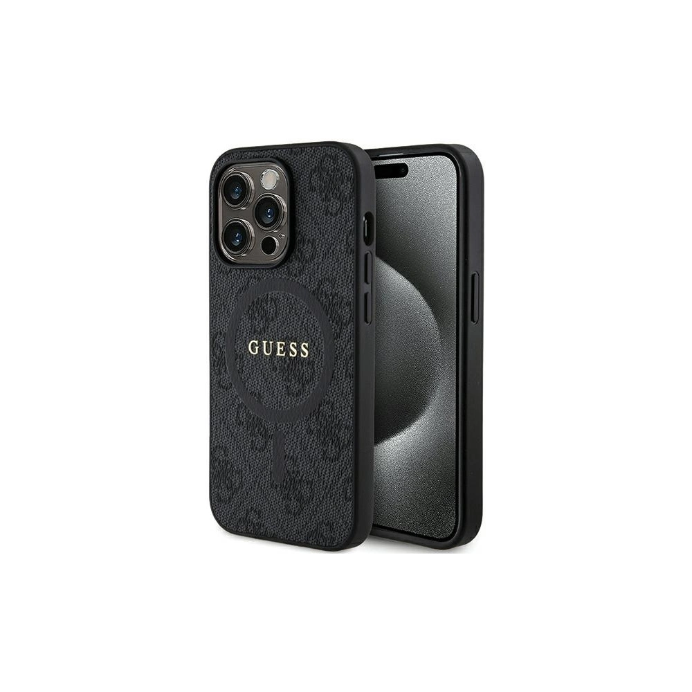 Hurtownia GSM - Etui Guess GUHMP15LG4GFRK Apple iPhone 15 Pro hardcase 4G Collection Leather Metal Logo MagSafe černá/black - GUE3229 - {ean13} - Hurt