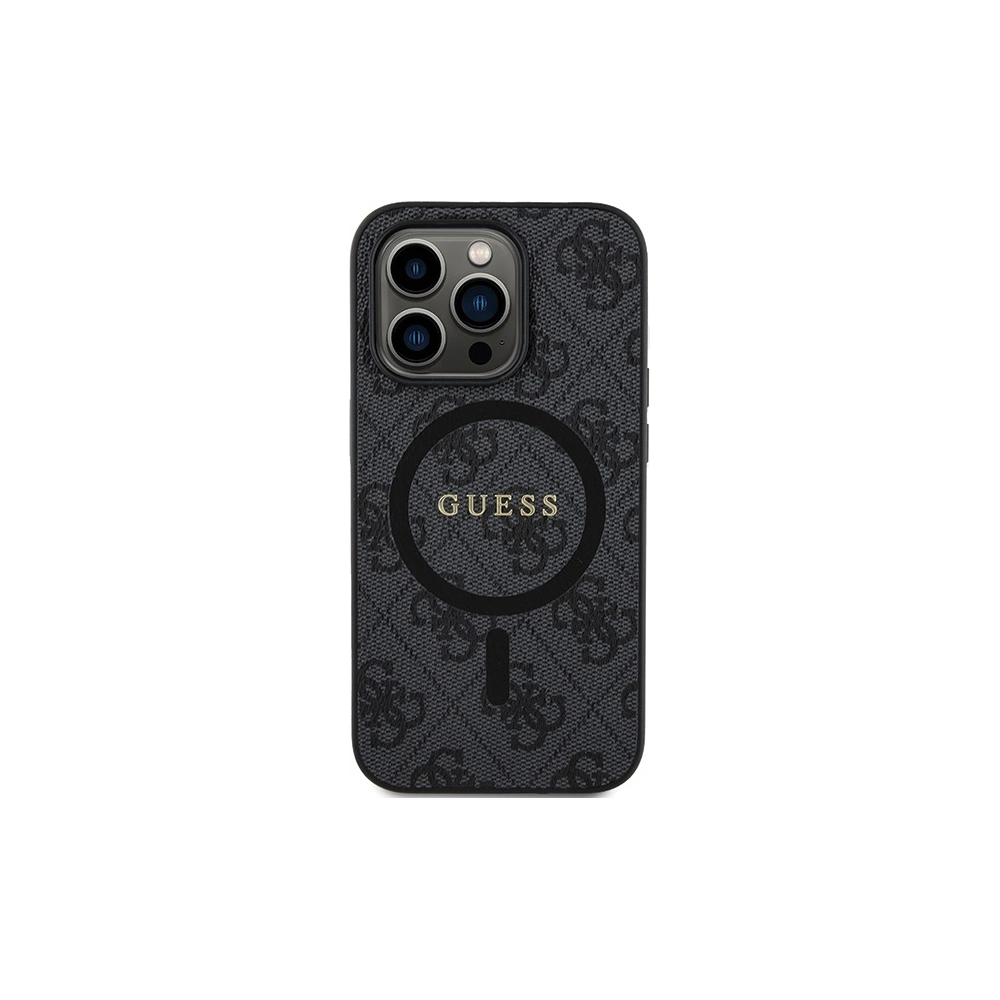Hurtownia GSM - Etui Guess GUHMP15LG4GFRK Apple iPhone 15 Pro hardcase 4G Collection Leather Metal Logo MagSafe černá/black - GUE3229 - {ean13} - Hurt