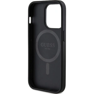 Etui Guess GUHMP15LG4GFRK Apple iPhone 15 Pro hardcase 4G Collection Leather Metal Logo MagSafe czarny/black