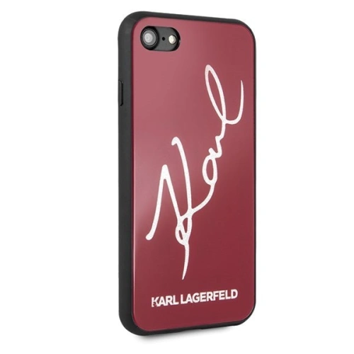 Karl Lagerfeld KLHCI8DLKSRE Apple iPhone SE 2022/SE 2020/8/7 czerwony/red hard case Signature Glitter