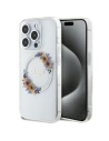 Etui Guess GUHMP15LHFWFCT Apple iPhone 15 Pro hardcase IML Flowers Wreatch MagSafe transparent