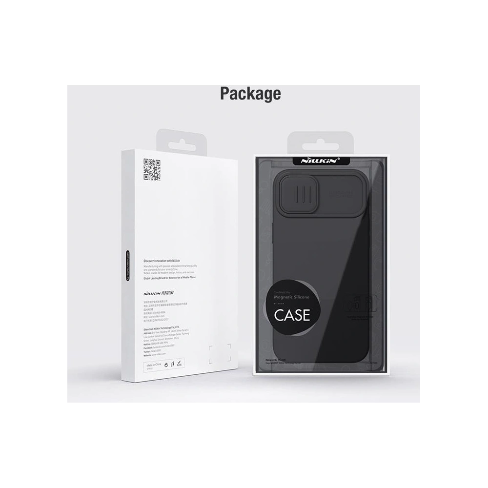 Hurtownia GSM - Etui Nillkin CamShield Silky Magnetic Silicon Apple iPhone 15 Plus / 14 Plus černý/black - NLK1462 - {ean13} - Hurt
