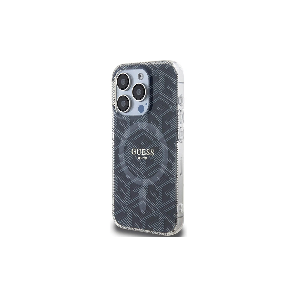 Hurtownia GSM - Etui Guess GUHMP15LHGCUSTGK Apple iPhone 15 Pro hardcase IML GCube MagSafe czarny/black - GUE3234 - {ean13} - Hurt