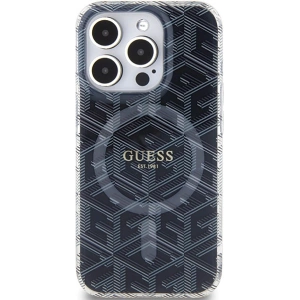 Etui Guess GUHMP15LHGCUSTGK Apple iPhone 15 Pro hardcase IML GCube MagSafe fekete/black
