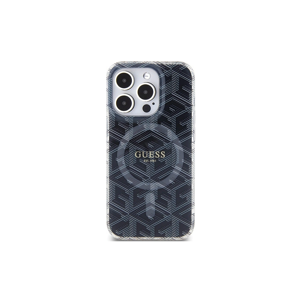 Hurtownia GSM - Etui Guess GUHMP15LHGCUSTGK Apple iPhone 15 Pro hardcase IML GCube MagSafe czarny/black - GUE3234 - {ean13} - Hurt