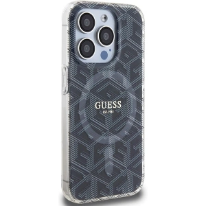 Etui Guess GUHMP15LHGCUSTGK Apple iPhone 15 Pro hardcase IML GCube MagSafe fekete/black