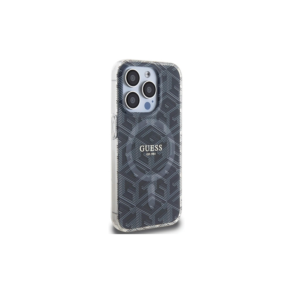 Hurtownia GSM - Etui Guess GUHMP15LHGCUSTGK Apple iPhone 15 Pro hardcase IML GCube MagSafe czarny/black - GUE3234 - {ean13} - Hurt