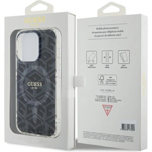 Etui Guess GUHMP15LHGCUSTGK Apple iPhone 15 Pro hardcase IML GCube MagSafe fekete/black