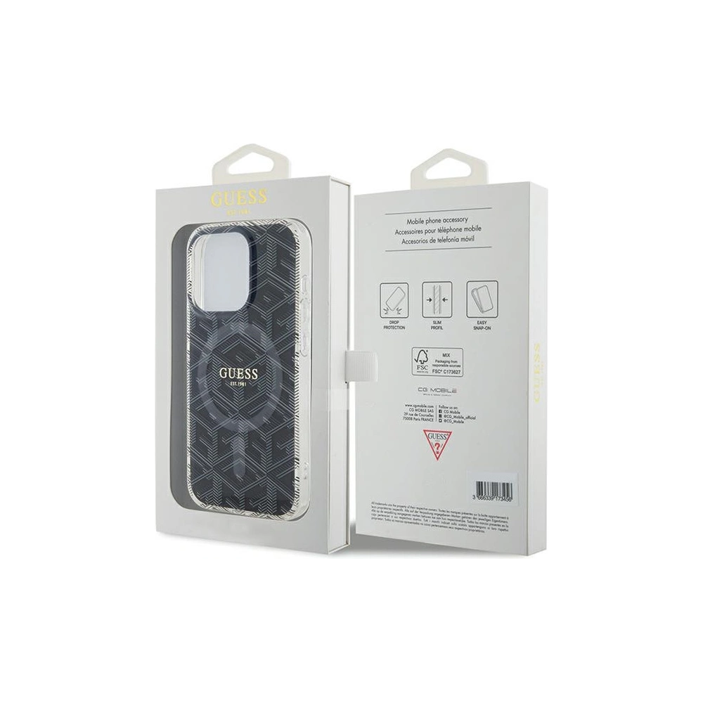 Hurtownia GSM - Case Guess GUHMP15LHGCUSTGK Apple iPhone 15 Pro Hardcase IML GCube MagSafe schwarz/black - GUE3234 - {ean13} - Hurt