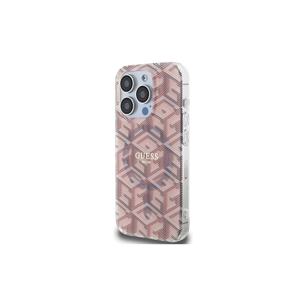 Hurtownia GSM - Case Guess GUHMP15LHGCUSTGP Apple iPhone 15 Pro Hardcase IML GCube MagSafe rosa/pink - GUE3235 - {ean13} - Hurt
