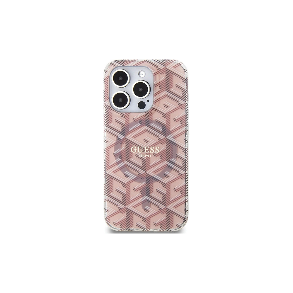 Hurtownia GSM - Case Guess GUHMP15LHGCUSTGP Apple iPhone 15 Pro Hardcase IML GCube MagSafe rosa/pink - GUE3235 - {ean13} - Hurt