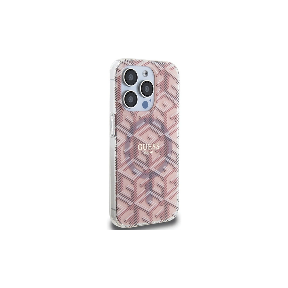 Hurtownia GSM - Case Guess GUHMP15LHGCUSTGP Apple iPhone 15 Pro Hardcase IML GCube MagSafe rosa/pink - GUE3235 - {ean13} - Hurt