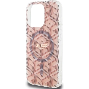 Etui Guess GUHMP15LHGCUSTGP Apple iPhone 15 Pro hardcase IML GCube MagSafe rózsaszín/pink