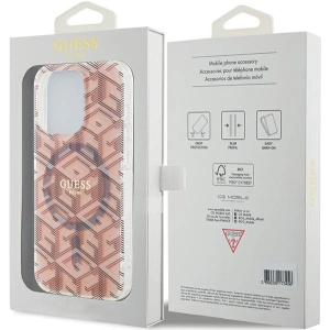 Etui Guess GUHMP15LHGCUSTGP Apple iPhone 15 Pro hardcase IML GCube MagSafe rózsaszín/pink