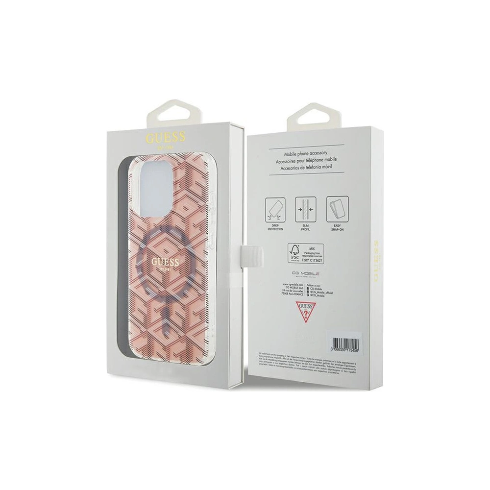 Hurtownia GSM - Case Guess GUHMP15LHGCUSTGP Apple iPhone 15 Pro Hardcase IML GCube MagSafe rosa/pink - GUE3235 - {ean13} - Hurt