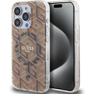 Hurtownia GSM - Etui Guess GUHMP15LHGCUSTGW Apple iPhone 15 Pro kemény tok IML GCube MagSafe barna/brown - GUE3236 - {ean13} - Hurt