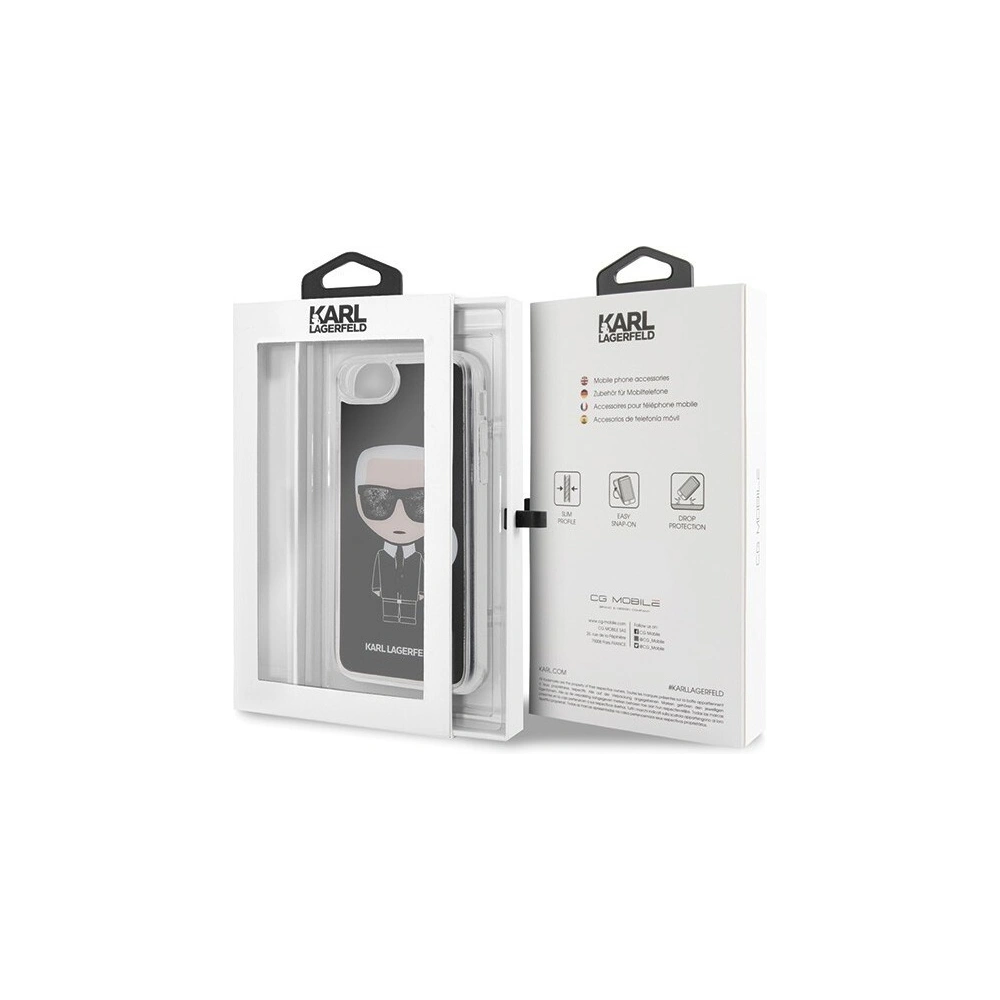 Hurtownia GSM - Karl Lagerfeld KLHCI8ICGBK Apple iPhone SE 2022/SE 2020/8/7 czarny/black Iconic Glitter - KLD071BLK - {ean13} - Hurt