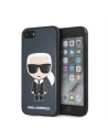 Karl Lagerfeld KLHCI8IKPUBL Apple iPhone SE 2022/SE 2020/8/7 hardcase blue Iconic Karl Embossed