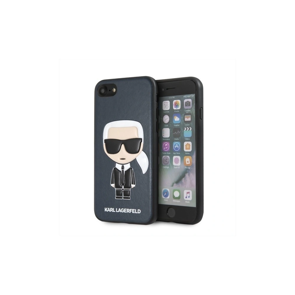 Wholesale Karl Lagerfeld KLHCI8IKPUBL Apple iPhone SE 2022/SE 2020/8/7 hardcase blue Iconic Karl Embossed - KLD072BLU - {ean13} - Hurt