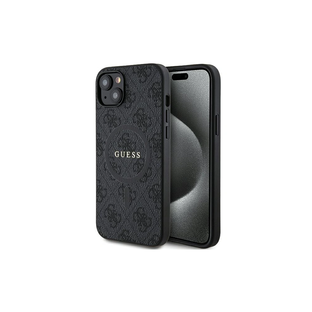 Hurtownia GSM - Case Guess GUHMP15MG4GFRK Apple iPhone 15 Plus / 14 Plus Hardcase 4G Collection Leder Metall-Logo MagSafe schwarz/black - GUE3238 - {ean13} - Hurt