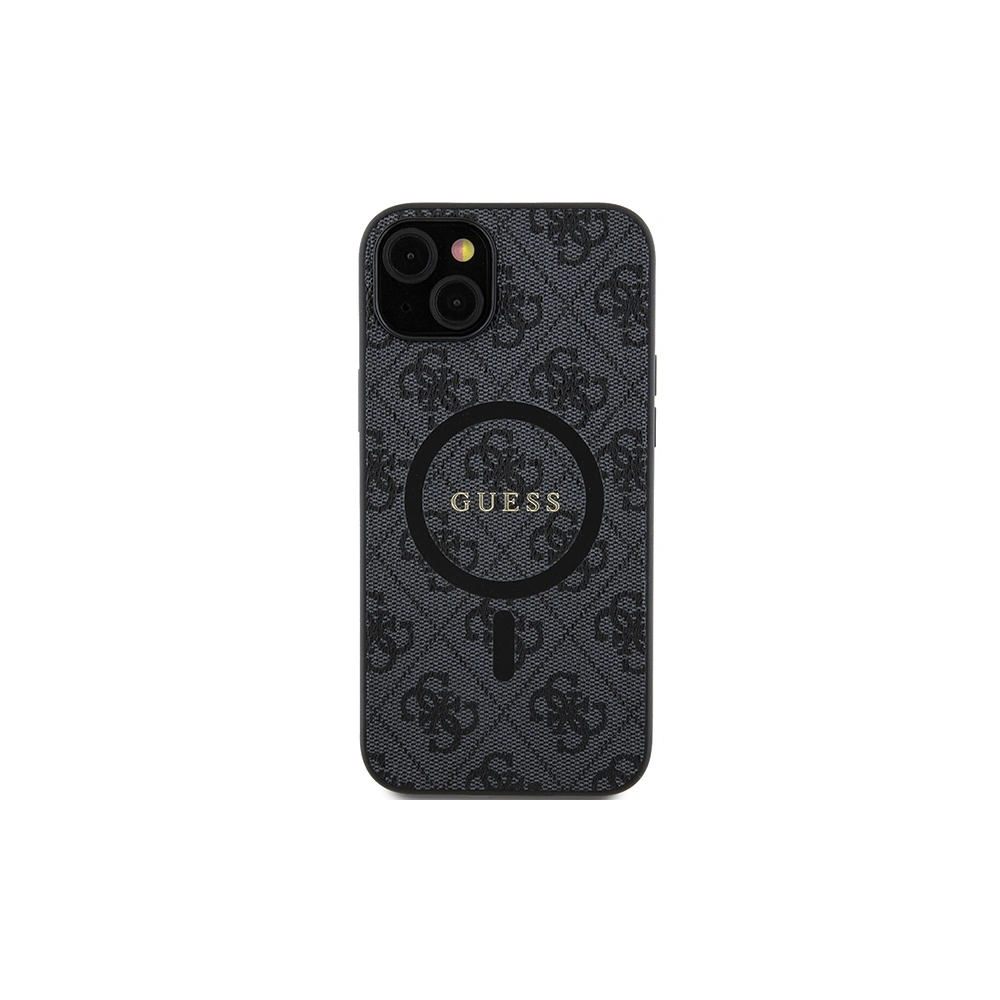 Hurtownia GSM - Case Guess GUHMP15MG4GFRK Apple iPhone 15 Plus / 14 Plus Hardcase 4G Collection Leder Metall-Logo MagSafe schwarz/black - GUE3238 - {ean13} - Hurt
