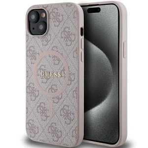 Hurtownia GSM - Etui Guess GUHMP15MG4GFRP Apple iPhone 15 Plus / 14 Plus hardcase 4G Collection Leather Metal Logo MagSafe roz/roz - GUE3239 - {ean13} - Hurt