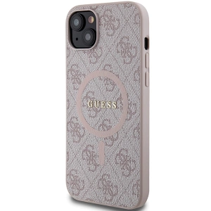 Hurtownia GSM - Etui Guess GUHMP15MG4GFRP Apple iPhone 15 Plus / 14 Plus hardcase 4G Collection Leather Metal Logo MagSafe roz/roz - GUE3239 - {ean13} - Hurt