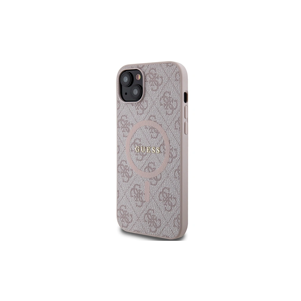 Hurtownia GSM - Case Guess GUHMP15MG4GFRP Apple iPhone 15 Plus / 14 Plus Hardcase 4G Collection Leder Metall-Logo MagSafe rosa/pink - GUE3239 - {ean13} - Hurt