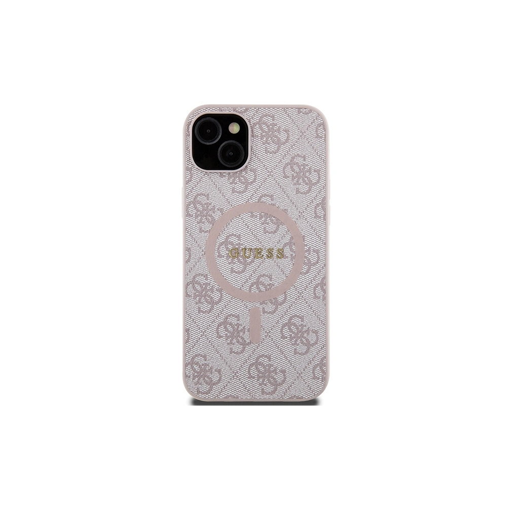 Hurtownia GSM - Case Guess GUHMP15MG4GFRP Apple iPhone 15 Plus / 14 Plus Hardcase 4G Collection Leder Metall-Logo MagSafe rosa/pink - GUE3239 - {ean13} - Hurt