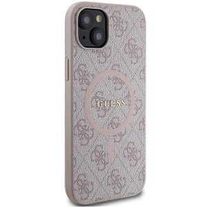 Wholesale Guess GUHMP15MG4GFRP Apple iPhone 15 Plus / 14 Plus hardcase 4G Collection Leather Metal Logo MagSafe pink - GUE3239 - {ean13} - Hurt