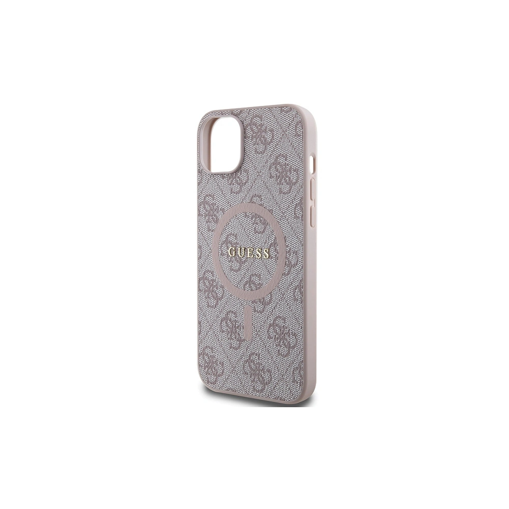 Wholesale Guess GUHMP15MG4GFRP Apple iPhone 15 Plus / 14 Plus hardcase 4G Collection Leather Metal Logo MagSafe pink - GUE3239 - {ean13} - Hurt