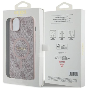Hurtownia GSM - Etui Guess GUHMP15MG4GFRP Apple iPhone 15 Plus / 14 Plus hardcase 4G Collection Leather Metal Logo MagSafe růžový/pink - GUE3239 - {ean13} - Hurt