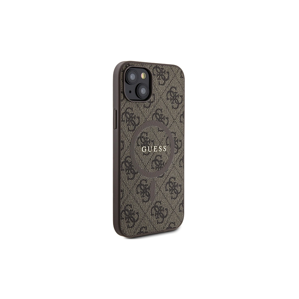 Hurtownia GSM - Etui Guess GUHMP15MG4GFRW Apple iPhone 15 Plus / 14 Plus hardcase 4G Collection Leather Metal Logo MagSafe maro/brown - GUE3240 - {ean13} - Hurt