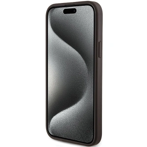 Etui Guess GUHMP15MG4GFRW Apple iPhone 15 Plus / 14 Plus keménytok 4G Collection Bőr Fém Logó MagSafe barna/brown