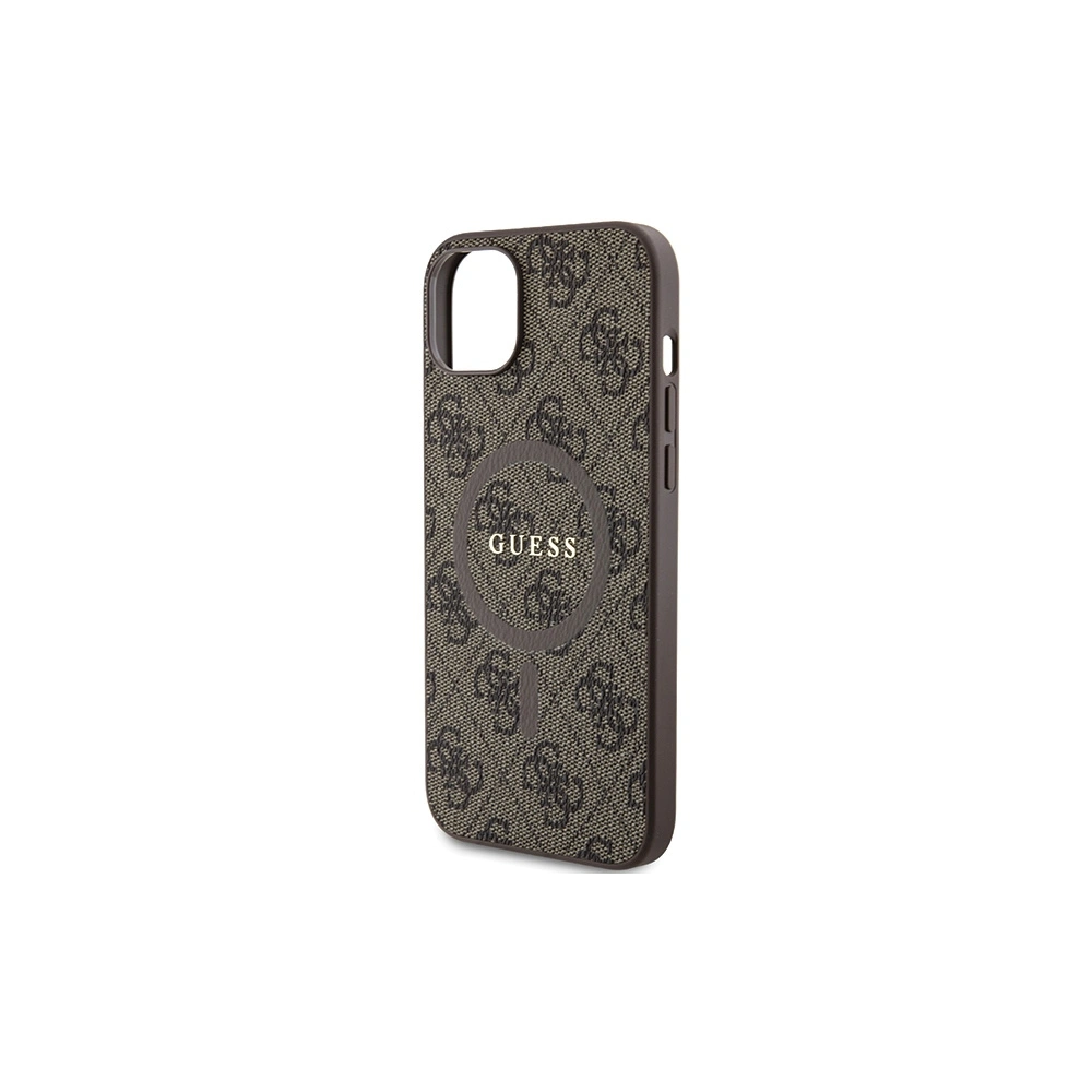 Hurtownia GSM - Etui Guess GUHMP15MG4GFRW Apple iPhone 15 Plus / 14 Plus hardcase 4G Collection Leather Metal Logo MagSafe maro/brown - GUE3240 - {ean13} - Hurt
